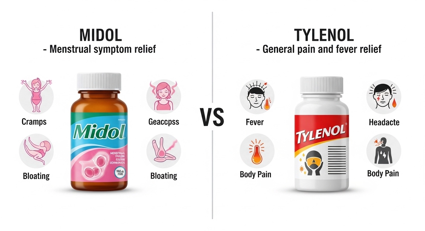 Difference Between Midol and Tylenol