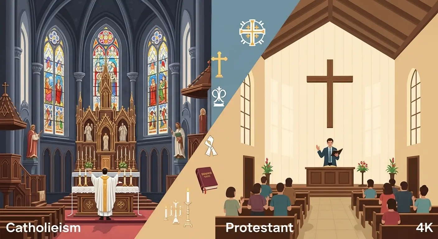 Difference Between Catholicism and Protestantism