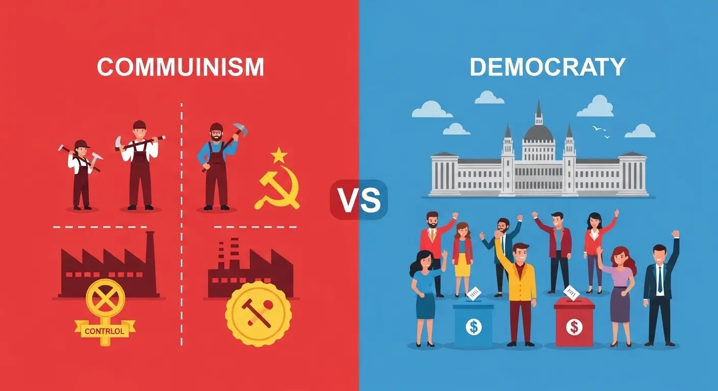 Difference Between Communism and Democracy