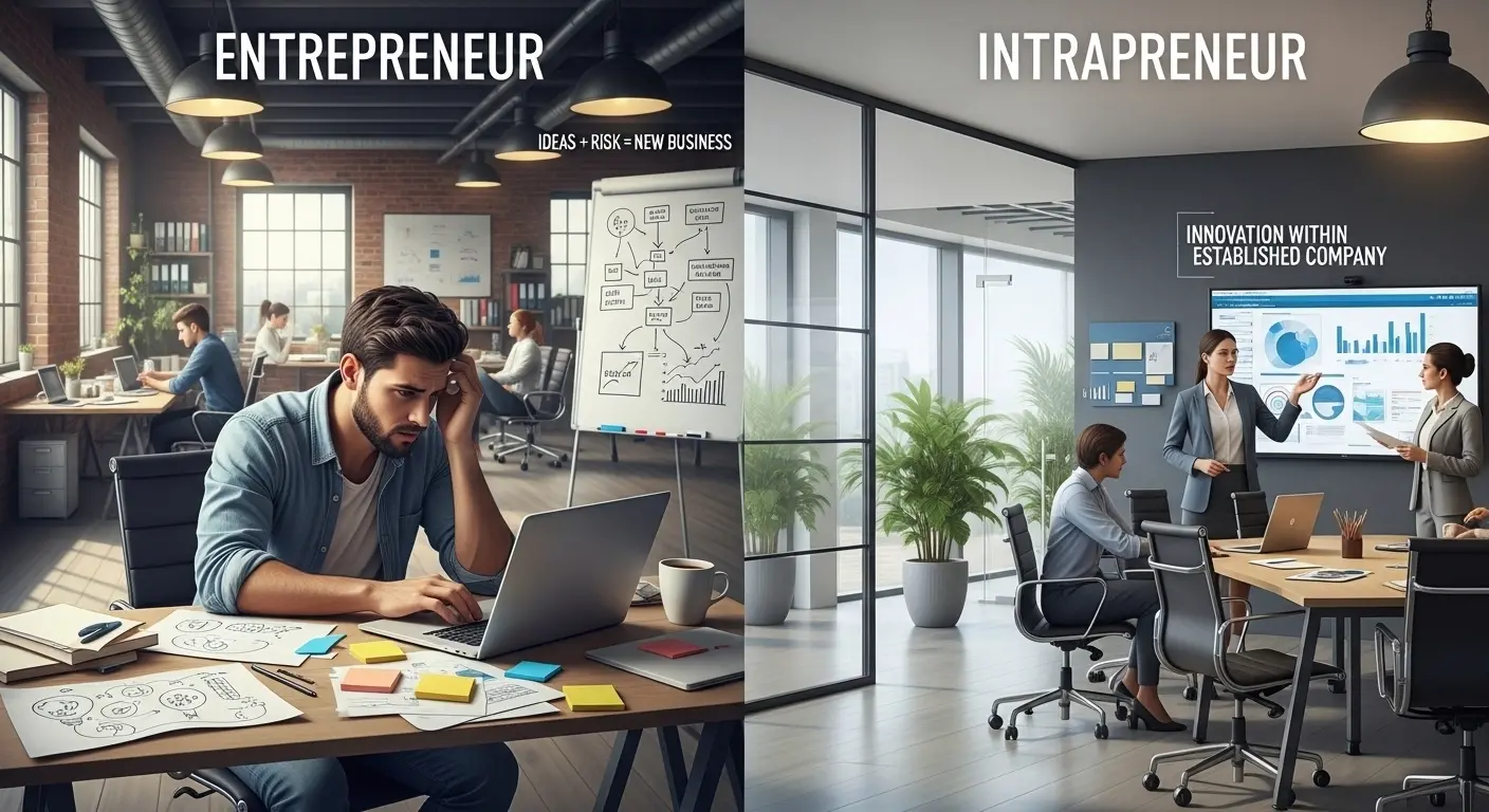 Difference Between Entrepreneur and Intrapreneur