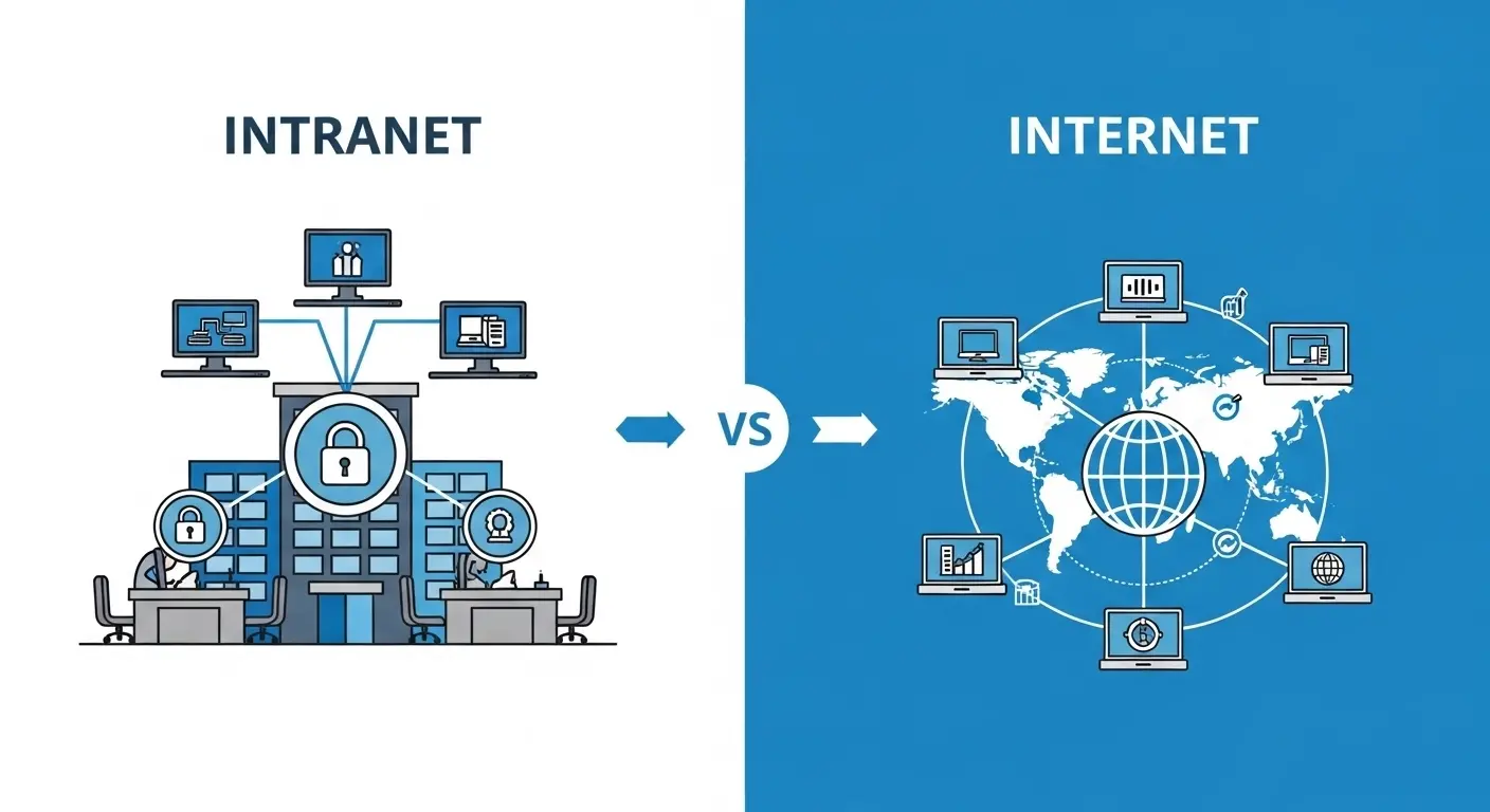 Difference Between Intranet and Internet