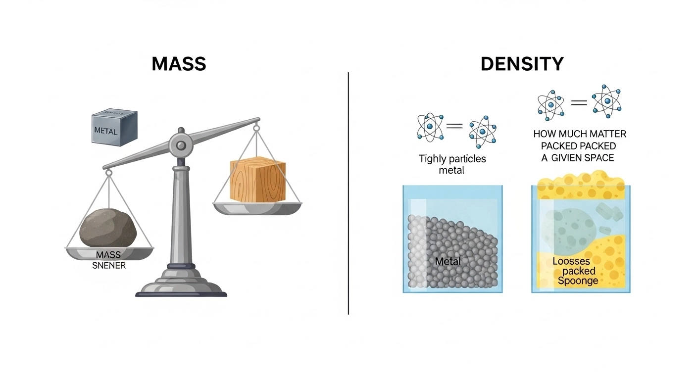 Difference Between Mass and Density