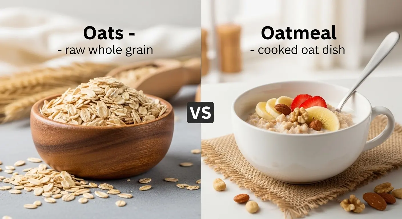 Difference Between Oats and Oatmeal