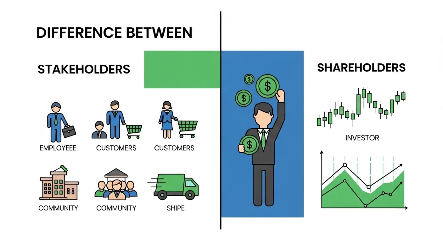 Difference Between Stakeholders and Shareholders