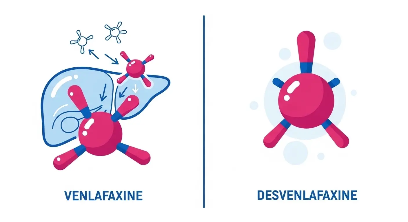 Difference Between Venlafaxine and Desvenlafaxine