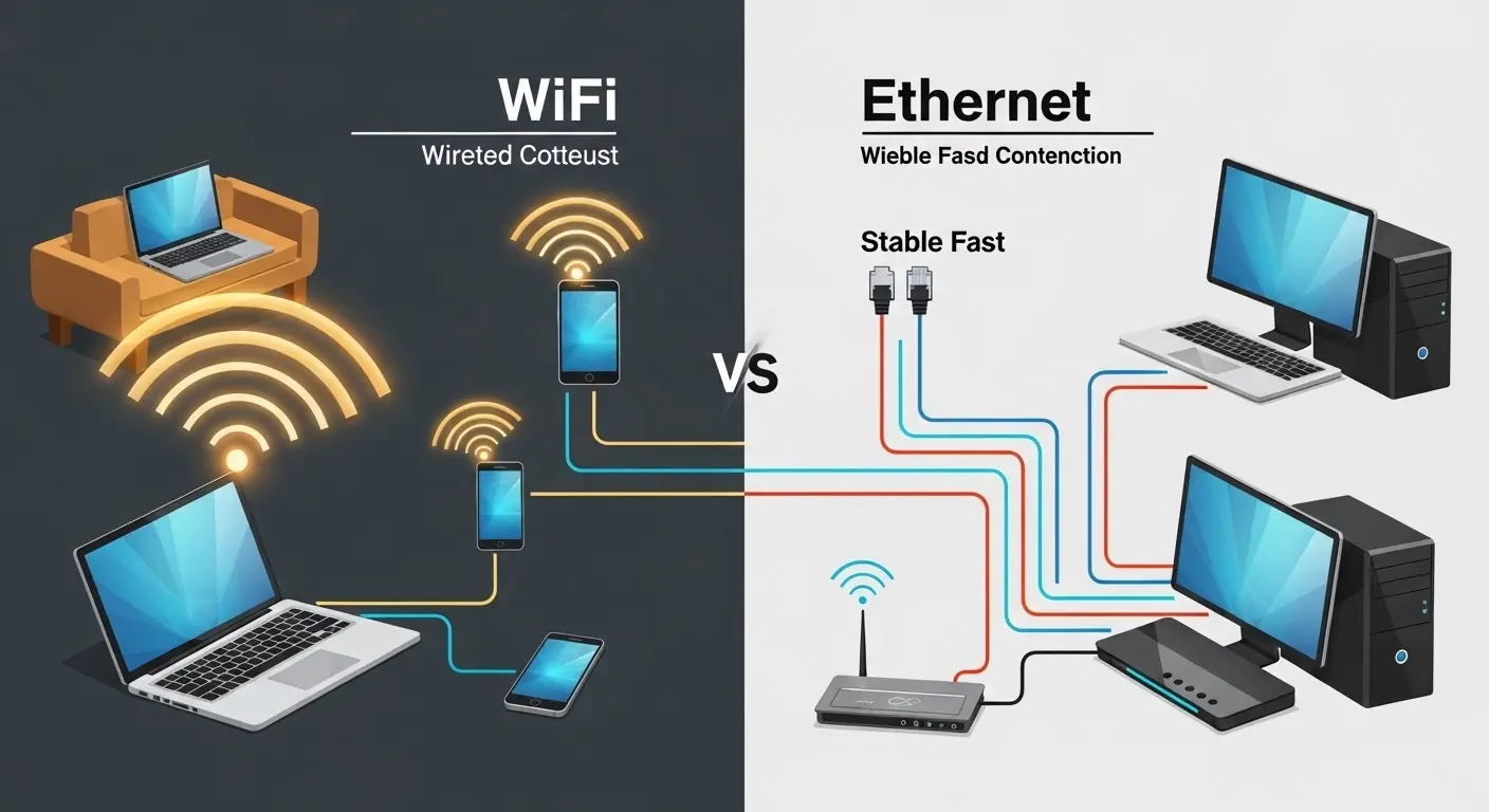 Difference Between WiFi and Ethernet