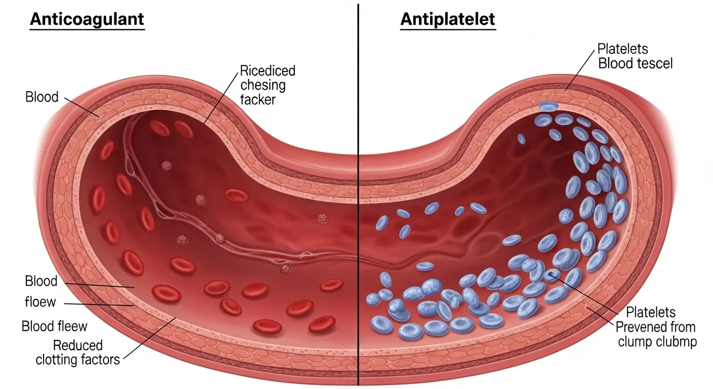 Difference Between Anticoagulant and Antiplatelet
