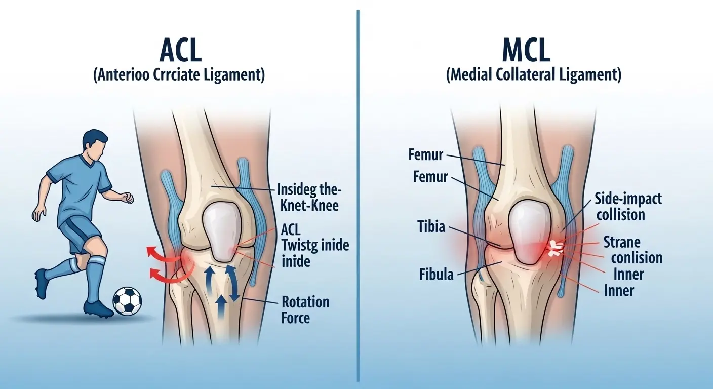 Difference Between ACL and MCL