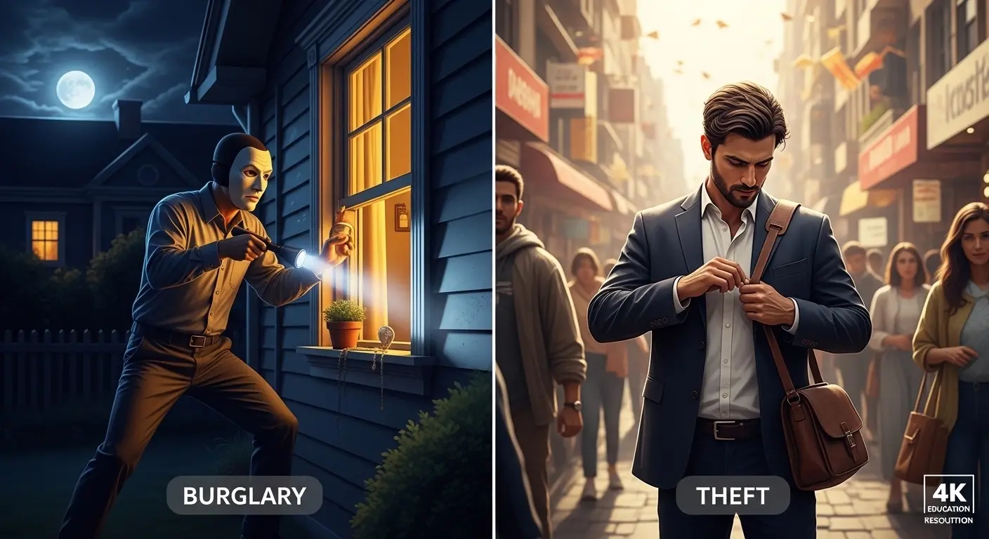 Difference Between Burglary and Theft