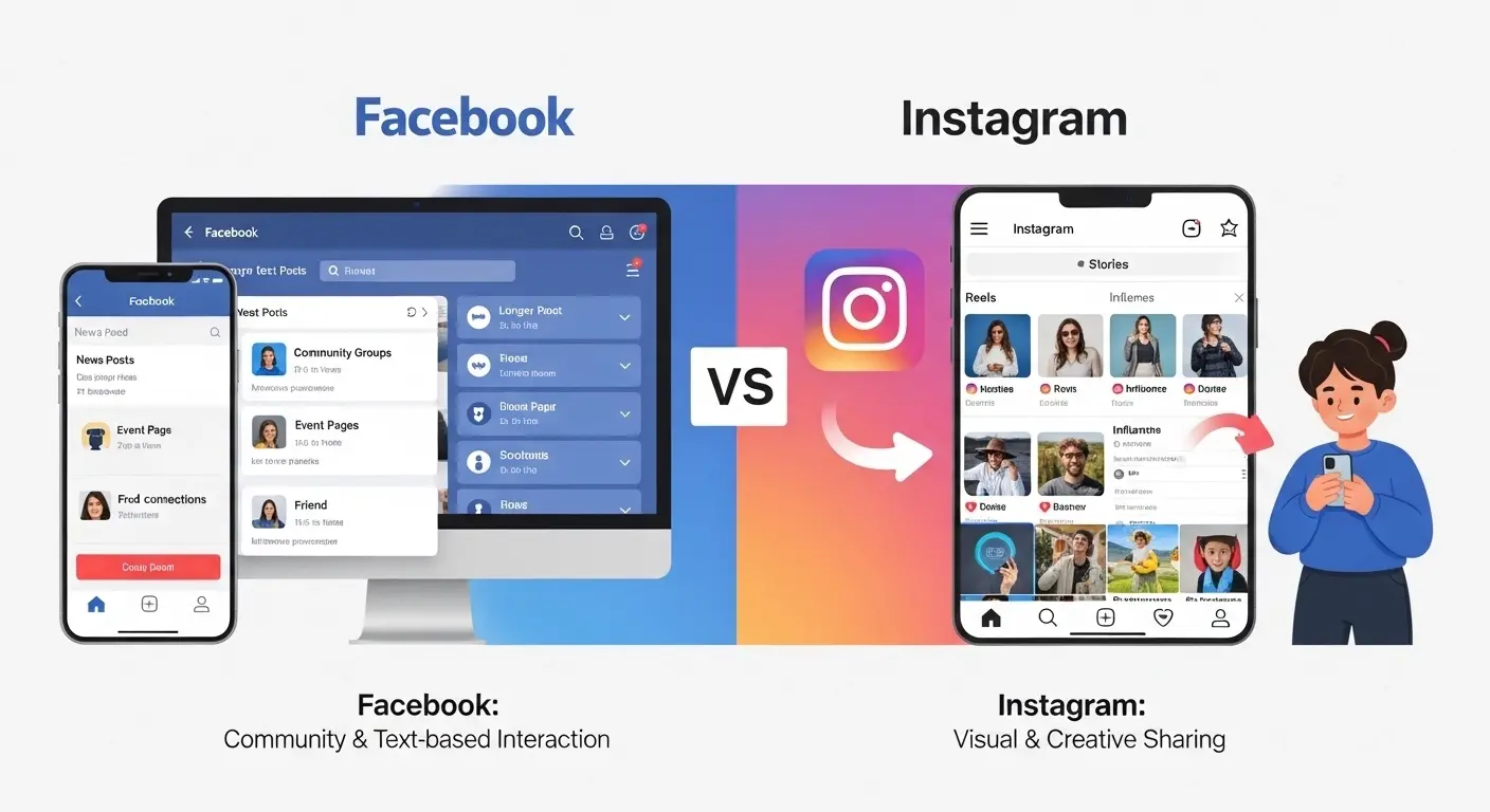 Difference Between Facebook and Instagram
