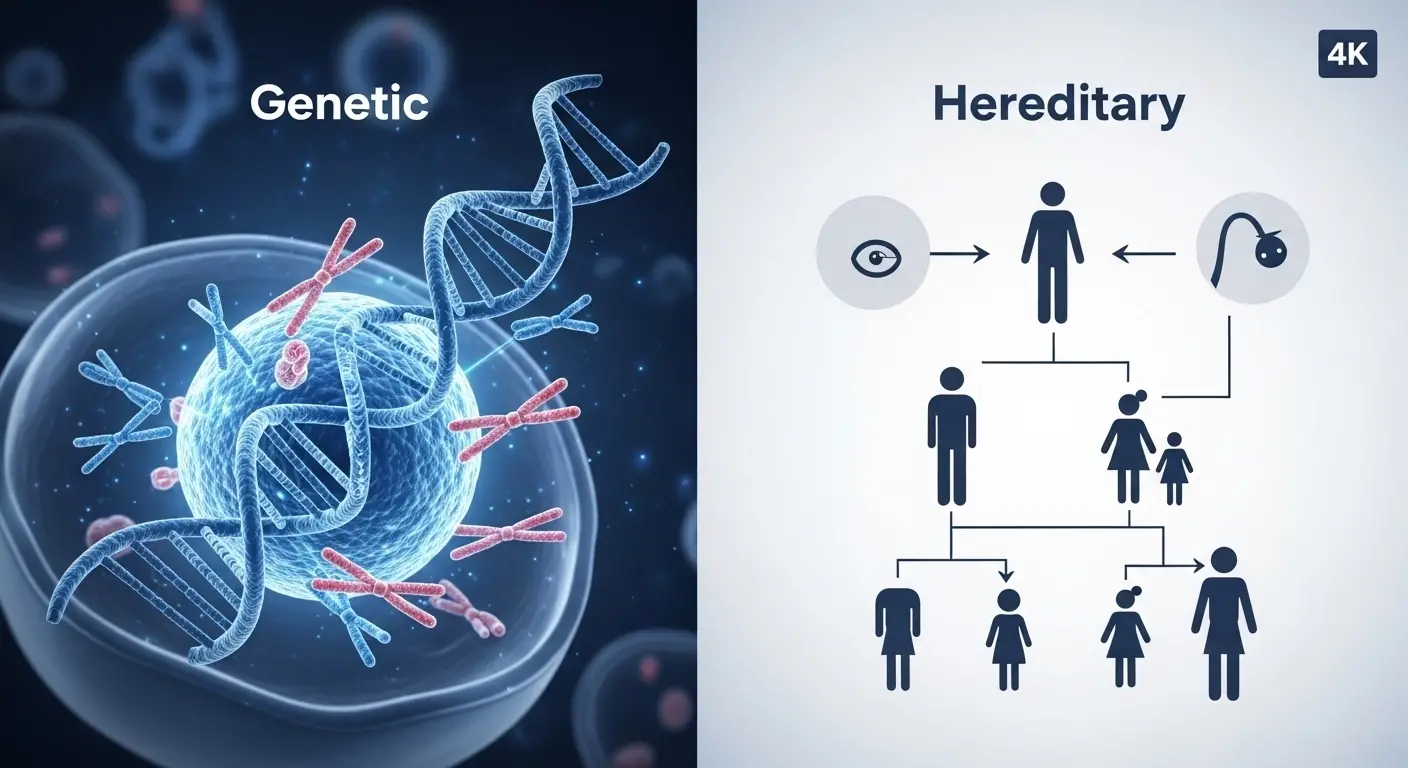 Difference Between Genetic and Hereditary