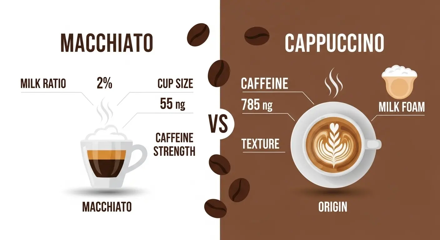 Difference Between Macchiato and Cappuccino