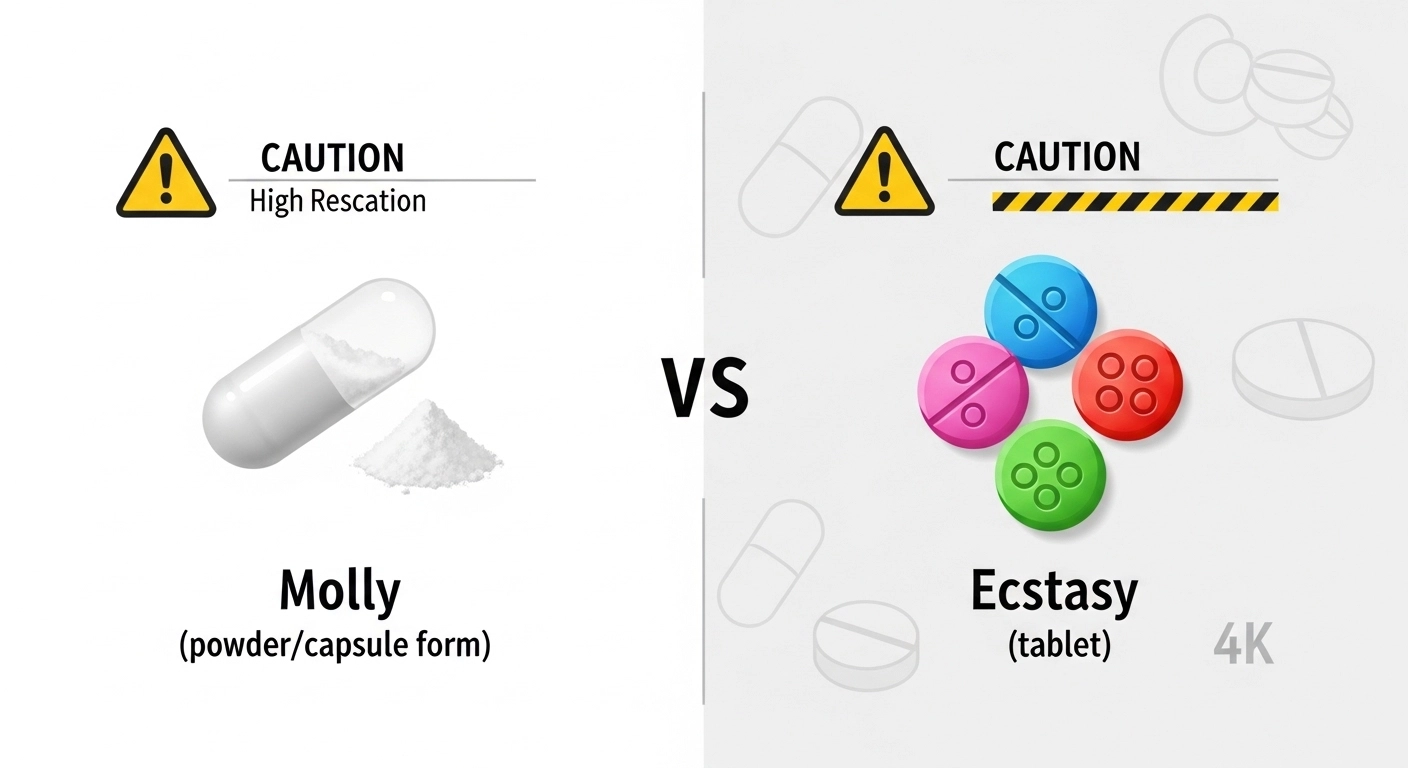 Difference Between Molly and Ecstasy