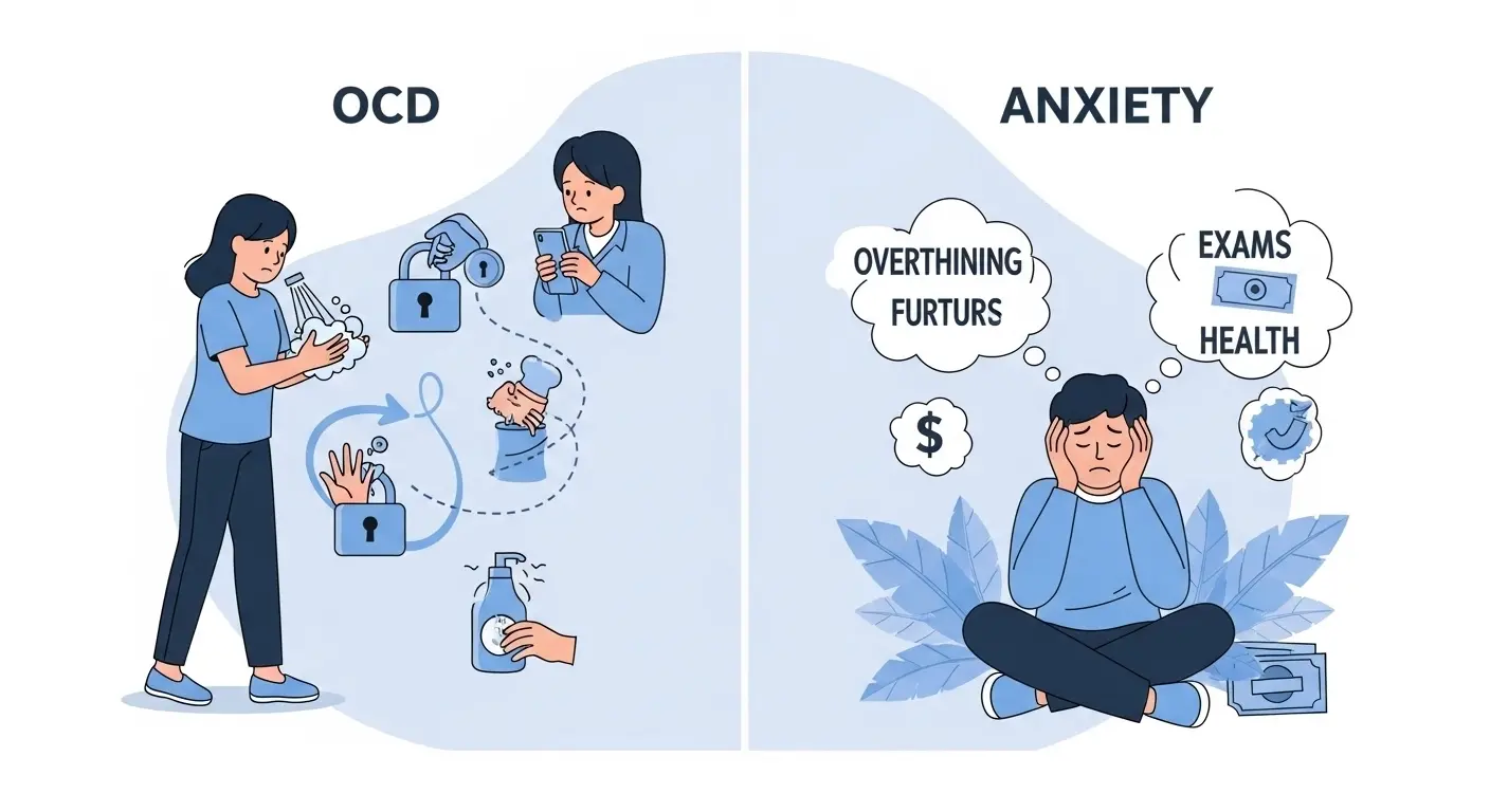 Difference Between OCD and Anxiety