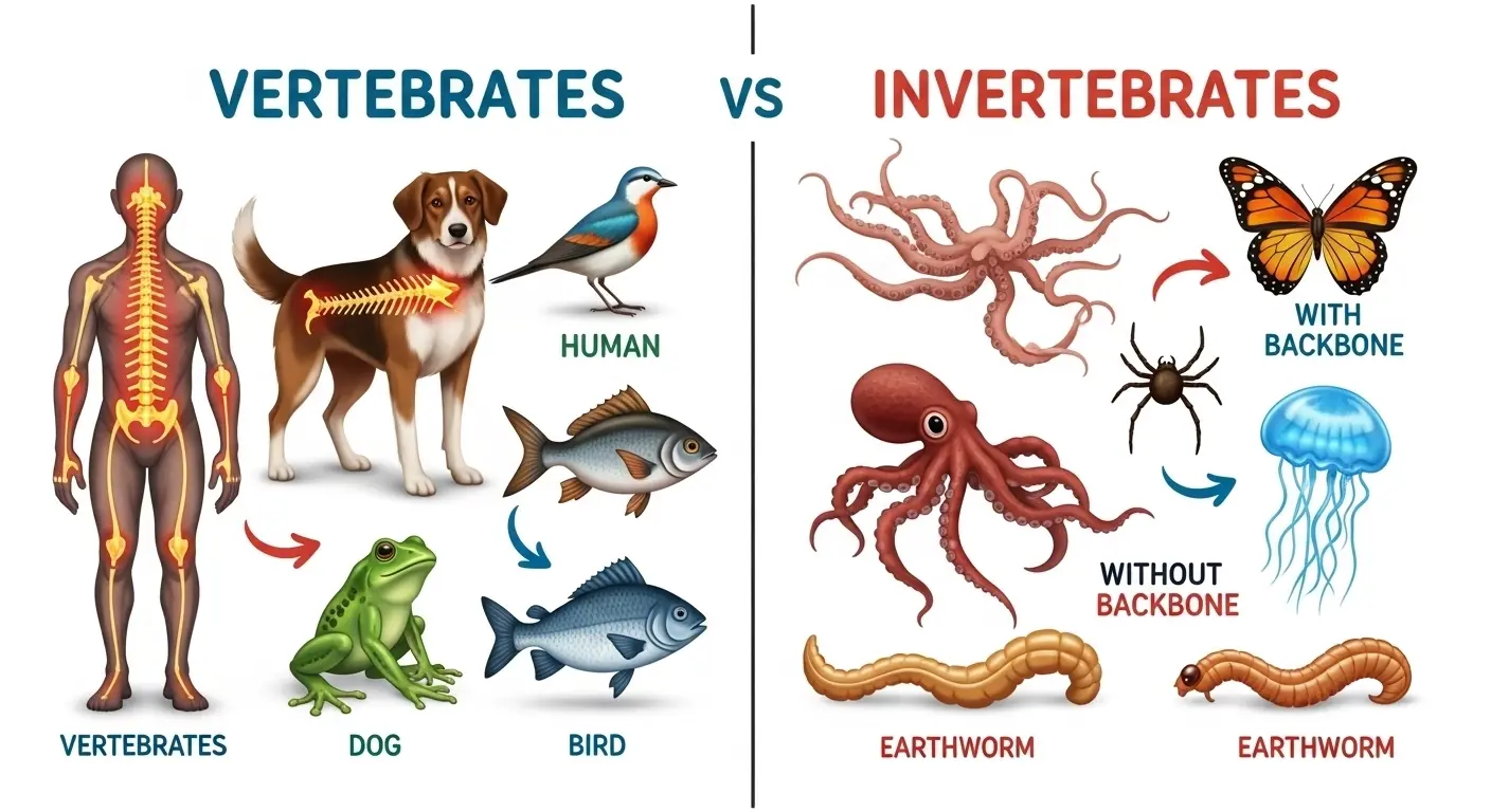 Difference Between Vertebrates and Invertebrates
