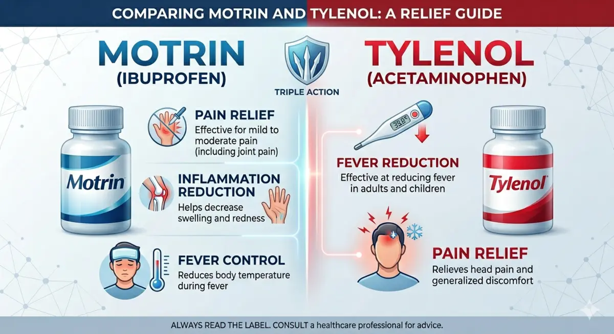Difference Between Motrin and Tylenol