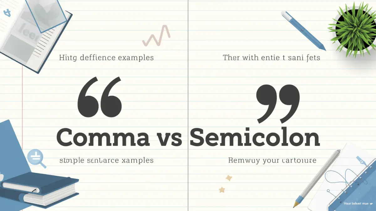 Difference Between Comma and Semicolon