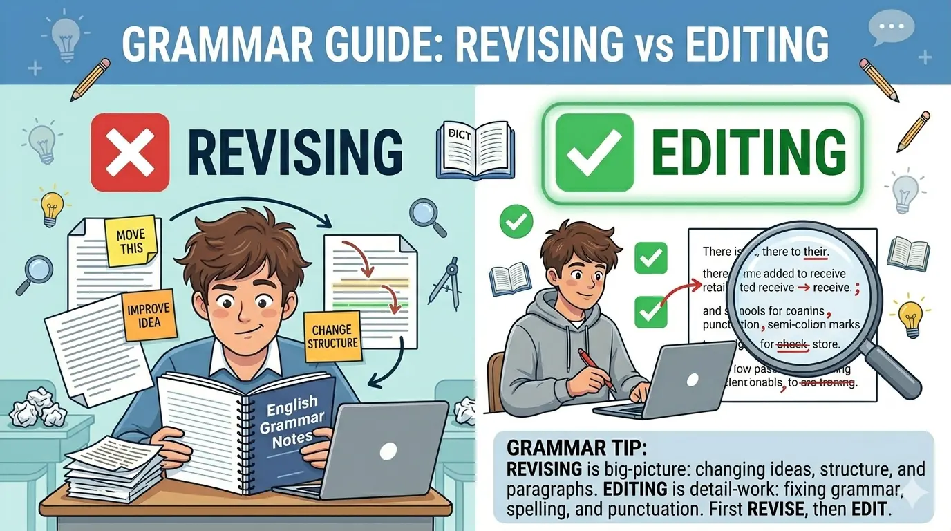 Difference Between Revising and Editing