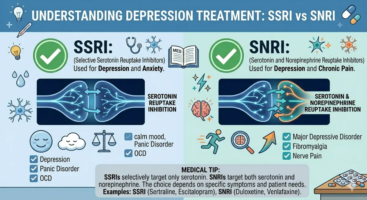 Difference Between SSRI and SNRI