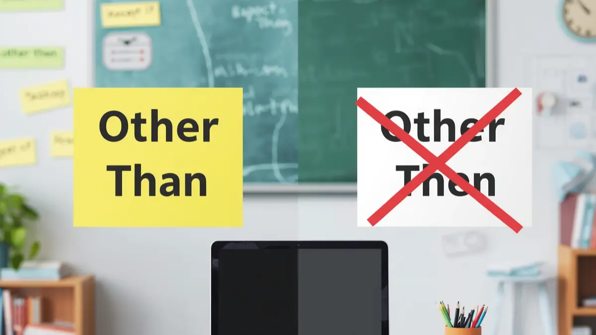 Other Than or Other Then