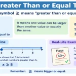 greater than or equal to